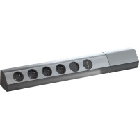 Bachmann CASIA 4x earthing contact, switch, USB charger, Stainless steel