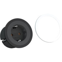 Bachmann PIX 1x earthing contact with decorative rings in white and black, GST coupling