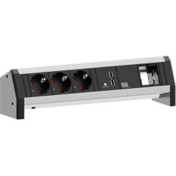 Bachmann DESK 3x earthing contact 1x USB Charger 1x ABD GST18