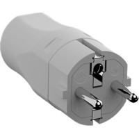 Bachmann earthing contact plug CEE 7/7 16A/250VAC, Mounting, grey