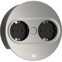 Bachmann TWIST 2 2xCEE7/3 2,0m AEH stainless steel optic round