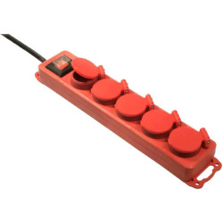 Bachmann distribution socket outlet 5x CEE7/3, IP44, 4.5m