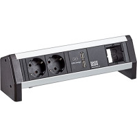 Bachmann DESK 2xCEE7/3 1xUSB Charger, 1 m