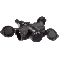 Bachmann solid rubber earthing contact, 3x coupling black mountable