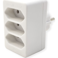 Bachmann multi-plug 3xEuro, white 3x2.5A/230V