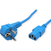 Roline Power Cable, straight IEC Connector, blue, 1.8 m