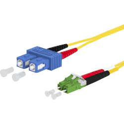 Metz Connect OpDAT patch cord, SC-D/LC-D APC OS2, 2 m
