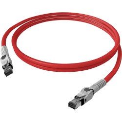 Easylan VarioBoot Patch cable Cat.6A, S/FTP, red, 1 m