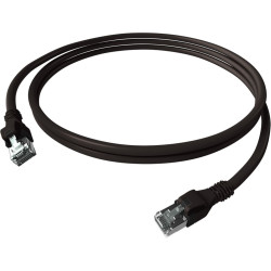 Easylan DualBoot® PushPull Patch Cable Cat.6A (Class EA), S/FTP, RJ45 / RJ45, black, 10 m