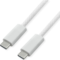 Roline USB4 Gen3x2 Cable, with Emark, C–C, M/M, 240W, white, 2 m