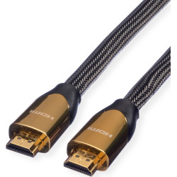 Roline PREMIUM HDMI Ultra HD Cable + Ethernet, M/M, black, 1 m