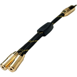 Roline GOLD 3.5mm Adapter cable (1x M, 2x F), 0.15m