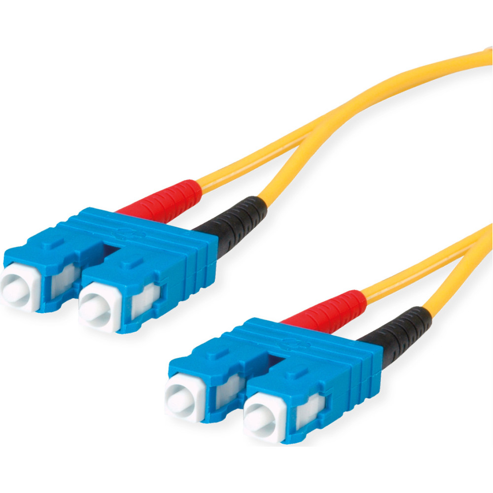 Telegärtner TELEGÄRTNER FO Duplex Patch Cables 2x E9/125 OS2, 1x SC Duplex - 1x SC Duplex, yellow, 2 m