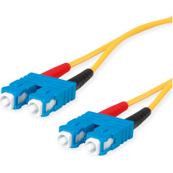 Telegärtner TELEGÄRTNER FO Duplex Patch Cables 2x E9/125 OS2, 1x SC Duplex - 1x SC Duplex, yellow, 2 m