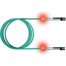 Easylan saCon Patch cables LED-Duplex 50/125µm OM3, SC/SC, turquoise, 3 m