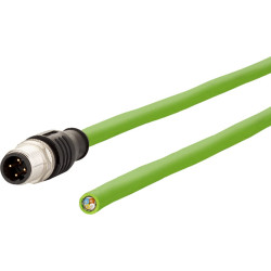 Metz Connect Anschlussleitung M12 Stecker 4-polig D-kodiert, 5 m