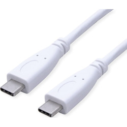 Value USB 3.2 Gen 2 Cable, PD (Power Delivery) 20V5A, with Emark, C-C, M/M, white, 1 m