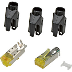 Hirose TM31 Stecker geschirmt, Tülle schwarz, 50 Stück