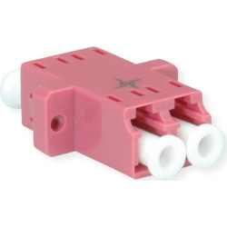 Telegärtner TELEGÄRTNER  LC/APC Duplex adaptor, multimode, cramic sleeve, plastic housing, violet, Z77