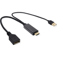 Value Cableadapter, v1.2, HDMI M - DP F