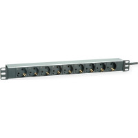 ROLINE PDU for Cabinet, 9x socket, 45°, 16A, Aluminium, 2.0 m