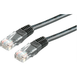 Roline UTP Patch Cord Cat.5e (Class D), black, 0.5 m