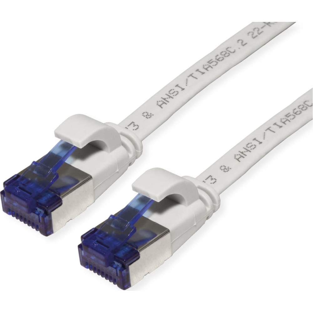Value FTP Patch Cord, Cat.6A (Class EA), extra-flat, grey, 5 m