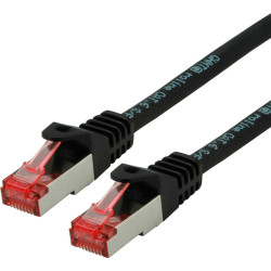 Roline S/FTP Patch Cord Cat.6 Component Level, LSOH, black, 0.3 m