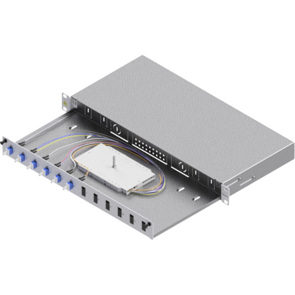 Easylan FO Splice Housing, Grade C 19" 1U, 12 Ports, 6x LC-Duplex, OS2