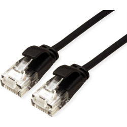 Roline Green UTP Data Center Patch Cord Cat.6A (Class EA), LSOH, Slim, black, 0.