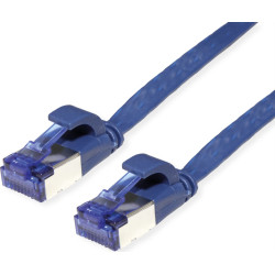 Value FTP Patch Cord, Cat.6A (Class EA), extra-flat, blue, 1 m