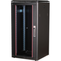 Roline 19-inch Network Cabinet Pro 22 U, 600x600 WxD glass door black