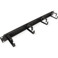 Roline 19" Cable Management 1 UH with Brush Seal, 4 Metal rings (G-Type), black