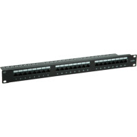 Value Cat.6 (Class E) 19" Patch Panel, 24 Ports, UTP, black