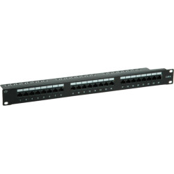 Value Cat.6 (Class E) 19" Patch Panel, 24 Ports, UTP, black