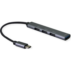Secomp STANDARD USB 2.0 Hub, C connector, 4x A Ports (3x USB2.0 +1x USB 3.2 Gen1)