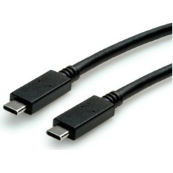 Kabelis USB3.2Gen2, PD 20V5A, CM - CM, melns, 50cm