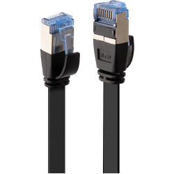 Lindy 1m Cat.6A U/FTP Flat Network Cable, Black