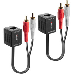 Lindy Stereo Audio Extender Cat.5/6 100m 2x RCA