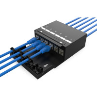 Digitus Consolidation point box, 6-port Keystone modules with intelligent cable manager