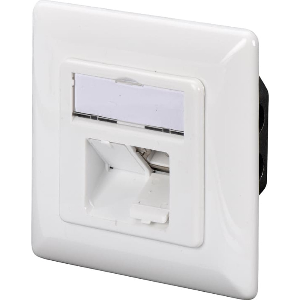 Digitus CAT 6A class EA network socket, design-compatible, shielded, flush-mounted