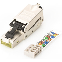 Digitus CAT 6A Field Termination Plug, STP  with dust cap, bend relief