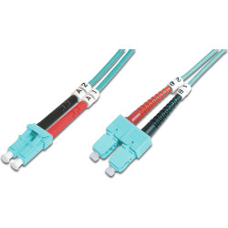 Digitus Fiber Optic Multimode Patch Cord, OM 3, LC / SC