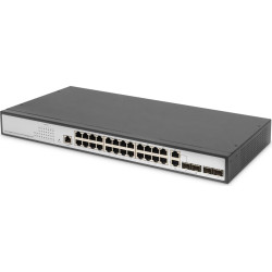 Digitus 24-Port Gigabit Switch, 19 Inch, Managed, 2 Uplinks
