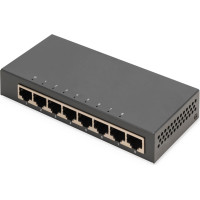 Digitus 8-port Gigabit switch, desktop, unmanaged, metal housing
