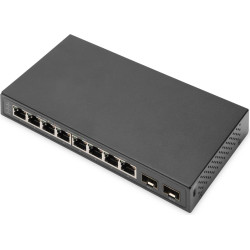 Digitus 8-Port Gigabit + 2 Gigabit SFP Ethernet, Unmanaged Switch