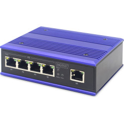 Digitus 4 port Fast Ethernet network switch, industrial, unmanaged, 1 RJ45 uplink