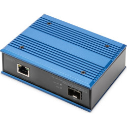 Digitus 10/100/1000Base-TX (PoE) to 1000Base-FX Industrial Media Converter