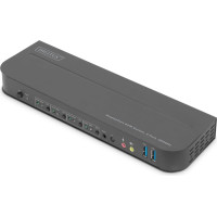Digitus KVM Switch, 4-Port, 4K60Hz, 4 x DP in, 1 x DP/HDMI out