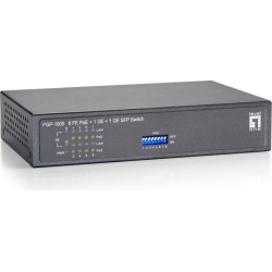 Level One LevelOne FGP-1000 tīkla pārslēgs Gigabit Ethernet (10/100/1000) Power over Ethernet (PoE) Melns, Pelēks